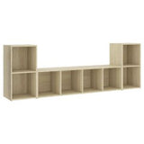 3 Piece TV Cabinet Set Sonoma Oak Engineered Wood