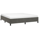 Bed Frame Dark Gray 76"x79.9" King Velvet