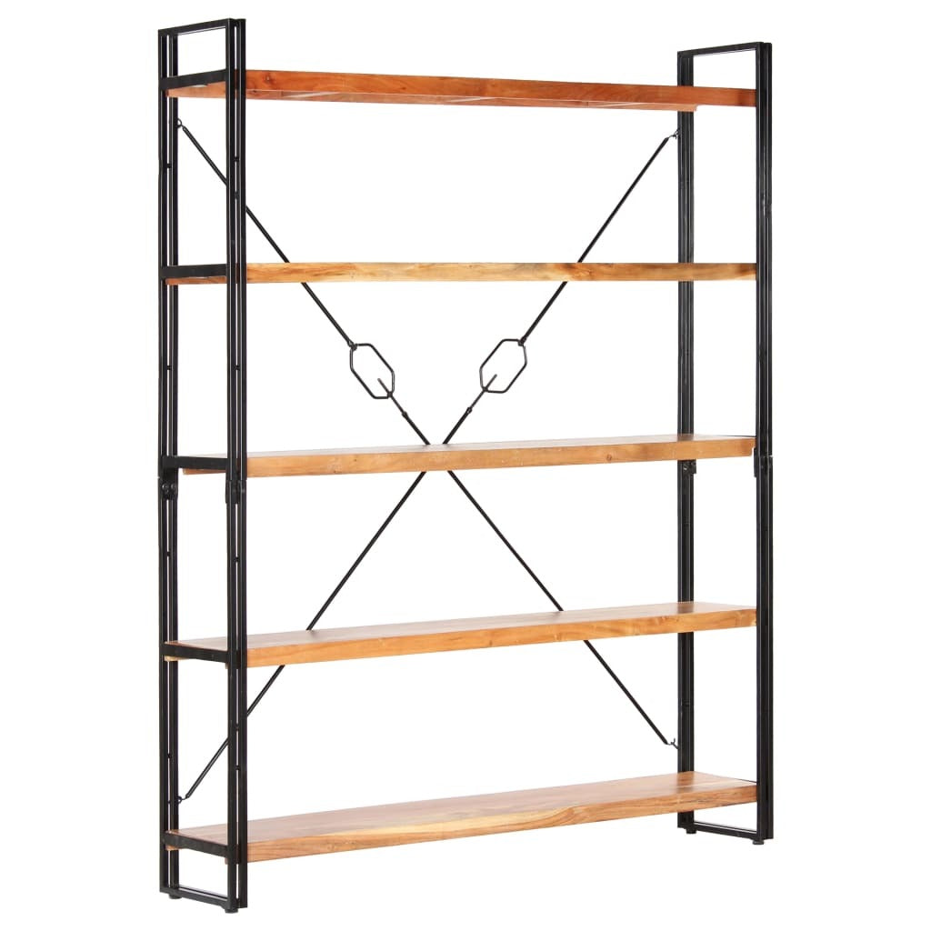 5-Tier Bookcase 55.1"x11.8"x70.9" Solid Acacia Wood