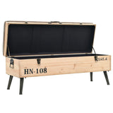 Storage Bench 43.3" Solid Wood Fir