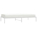 Metal Bed Frame White 39.4"x78.7"