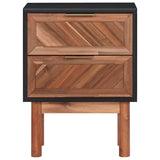 Nightstands 2 pcs 15.7"x11.8"x20.9" Solid Acacia Wood and MDF