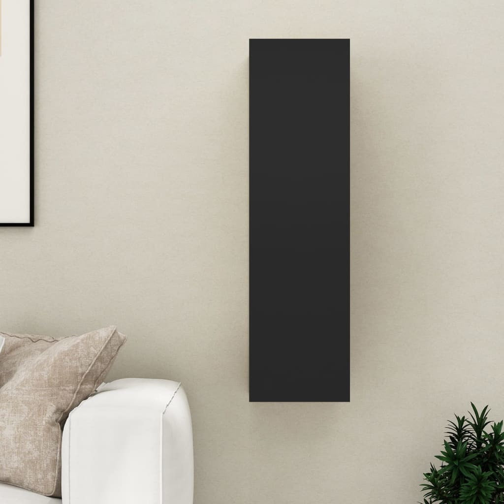 TV Cabinet Black 12"x11.8"x43.3" Engineered Wood