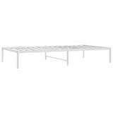 Metal Bed Frame White 39.4"x74.8"