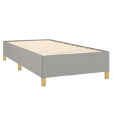 Bed Frame Light Gray 39.4"x74.8" Twin Fabric