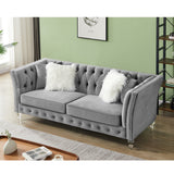 Solid Color Tufted Sofa for Living Room