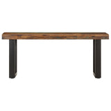 Bench 43.3" Solid Reclaimed Wood and Steel