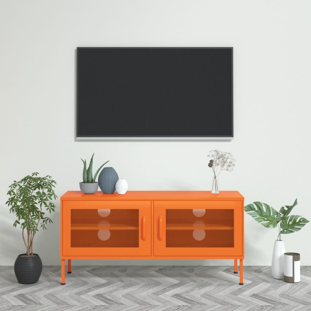 TV Cabinet Orange 41.3"x13.8"x19.7" Steel