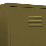 Wardrobe Olive Green 35.4"x19.7"x70.9" Steel