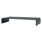 TV Stand / Monitor Riser Glass Black 35.4"x11.8"x5.1"