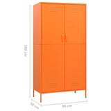 Wardrobe Orange 35.4"x19.7"x70.9" Steel