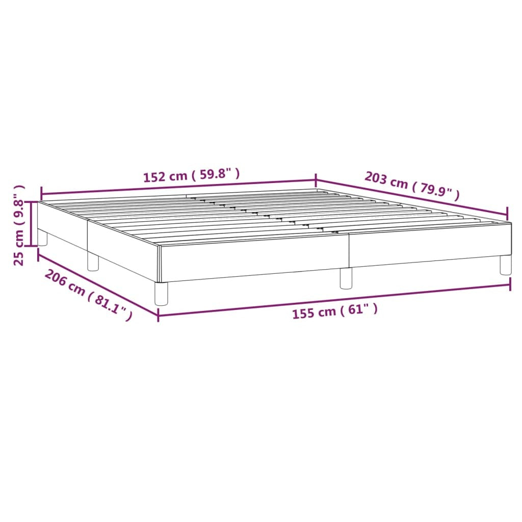 Bed Frame Light Gray 59.8"x79.9" Queen Fabric