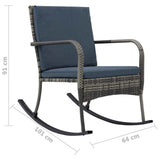 Garden Rocking Chair Poly Rattan Anthracite