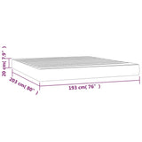 Pocket Spring Bed Mattress Light Gray 76"x79.9"x7.9" King Velvet
