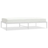 Metal Bed Frame White 39.4"x74.8"