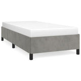 Bed Frame Light Gray 39.4"x74.8" Twin Velvet