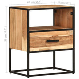 Bed Cabinet 15.7"x11.8"x19.7" Solid Acacia Wood