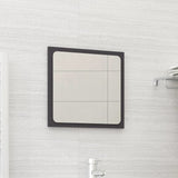 Bathroom Mirror Gray 15.7"x0.6"x14.6" Engineered Wood