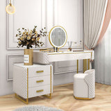 Makeup Vanity Set with LED Lighted Mirror, 5 Drawers, Modern Dressing Table
