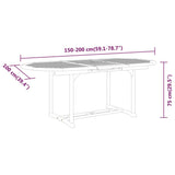 Patio Table 78.7"x39.4"x29.5" Solid Wood Eucalyptus