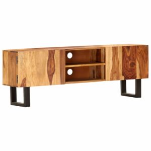 TV Cabinet 51.2"x11.8"x18.5" Solid Acacia Wood