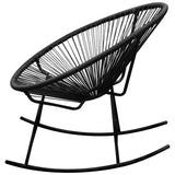 Outdoor Rocking Chair Black Poly Rattan