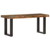 Bench 43.3" Solid Reclaimed Wood and Steel