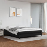 Pocket Spring Bed Mattress Black 59.8"x79.9"x7.9" Queen Faux Leather