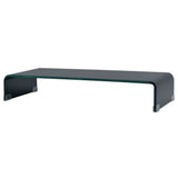 TV Stand / Monitor Riser Glass Black 27.6"x11.8"x5.1"