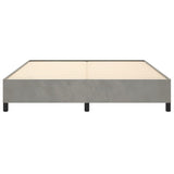 Bed Frame Light Gray 76"x79.9" King Velvet