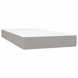 Box Spring Bed with Mattress Light Gray Twin XL Fabric