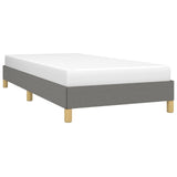 Bed Frame Dark Gray 39.4"x74.8" Twin Fabric