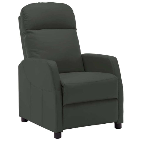 Reclining Chair Anthracite Faux Leather