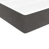 Pocket Spring Bed Mattress Dark Gray 53.9"x74.8"x7.9" Velvet