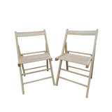 FOLDING CHAIR-2/S;  FOLDABLE STYLE -NATURAL