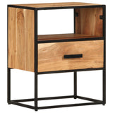 Bed Cabinet 15.7"x11.8"x19.7" Solid Acacia Wood