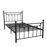 Metal Bed Frame with Headboard and Footboard