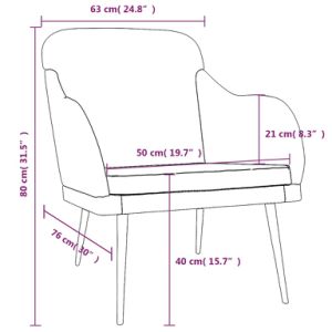 Armchair Light Gray 24.8"x29.9"x31.5" Velvet