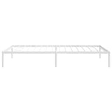 Metal Bed Frame White 39.4"x78.7"