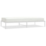 Metal Bed Frame White 39.4"x78.7"