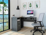 Raleigh L-Shaped Desk; Two Drawers; One Shelf; CPU Storage