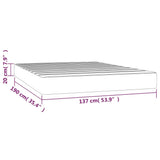 Pocket Spring Bed Mattress Black 53.9"x74.8"x7.9" Full Faux Leather