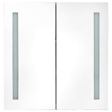 LED Bathroom Mirror Cabinet Shining Gray 24.4"x5.5"x23.6"