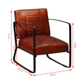 Lounge Chair Brown Genuine Leather