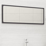 Bathroom Mirror Gray 39.4"x0.6"x14.6" Engineered Wood
