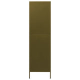 Wardrobe Olive Green 35.4"x19.7"x70.9" Steel