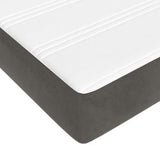 Pocket Spring Bed Mattress Dark Gray 59.8"x79.9"x7.9" Queen Velvet