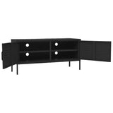 TV Cabinet Black 41.3"x13.8"x19.7" Steel