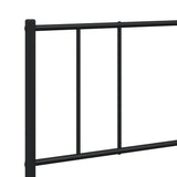 Metal Bed Frame with Headboard Black 72"x83.9"