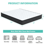 8 Inch Breathable Memory Foam Bed Mattress Medium Firm for Pressure Relieve